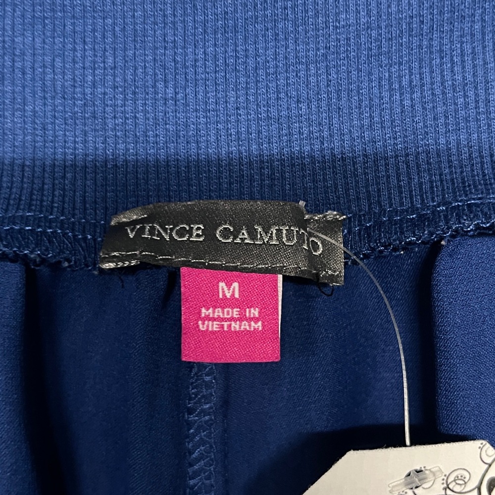 Vince Camuto Pants Medium Women Blue Satin Cargo Jogger Utility 3654 - Picture 4 of 8